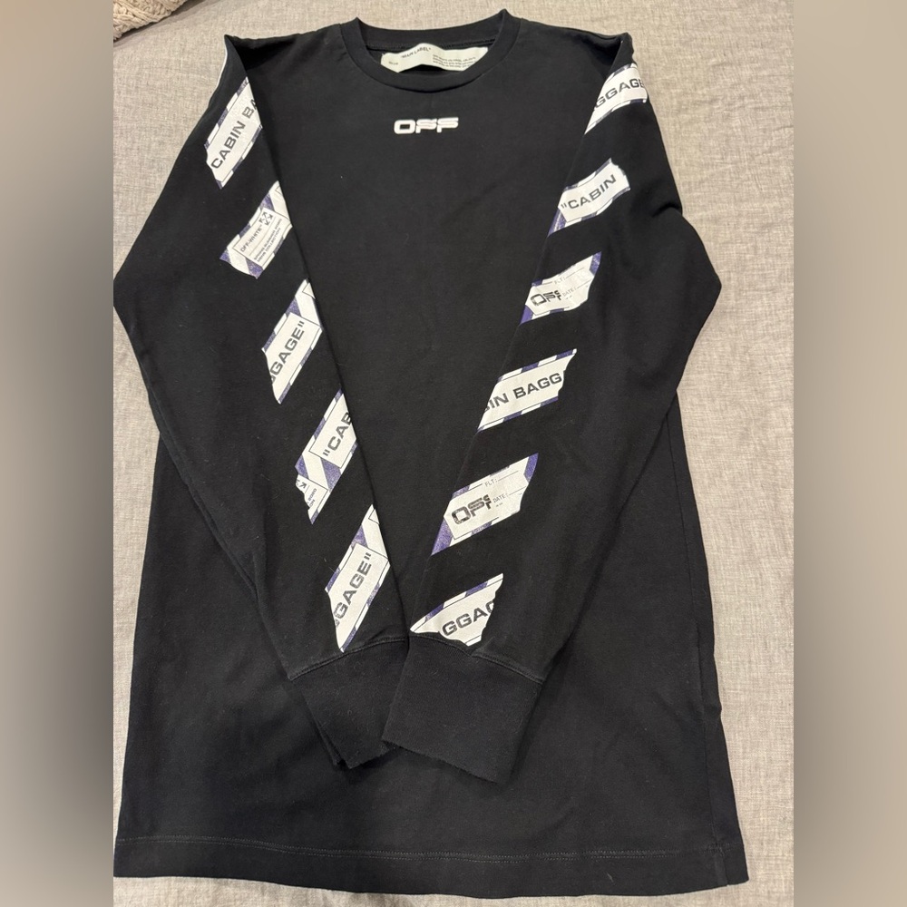 Off White “Cabin Baggage” LS Tshirt - Sz XS